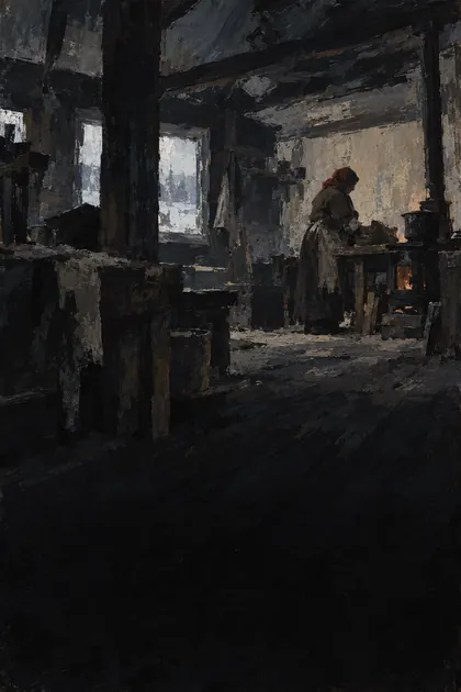 Mabel Crane at work in the cookhouse.