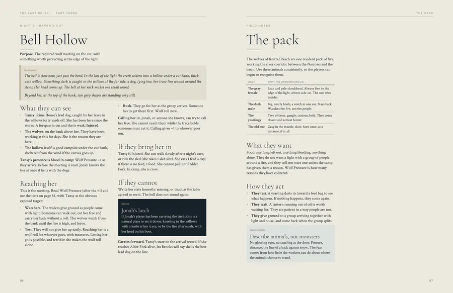 Spread: Bell Hollow and the pack